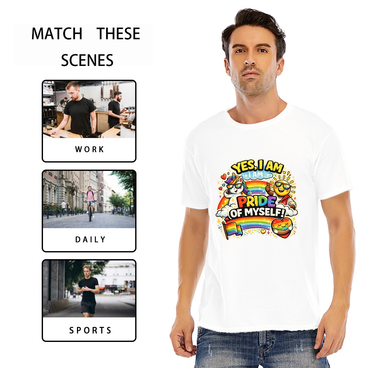 Pride of Myself Unisex O-neck Short Sleeve T-shirt - Image 3